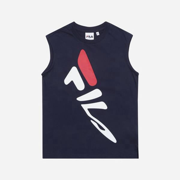 Camisetas Manga Corta Fila Niñas Azul Marino - Mindblower Sleeveless - España 874951DHJ